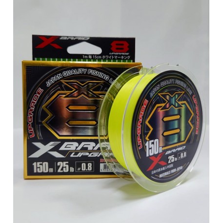 Плетенка XBRAID 8X UPGRADE (150 м) (25 lb/11,3 кг) (# 0,8/0,148 мм)