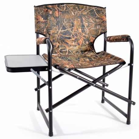 Кресло складное SuperMax Camo со столиком (пластик), алюминий крашеное