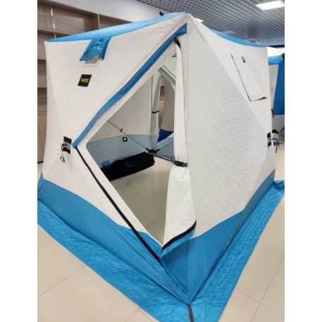Палатка зимняя Куб 2,3х2,3*2,1 м голубой WPE DT-8066 (утепленная)