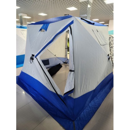 Палатка зимняя Куб 2,5х2,5*2,1 м синий WPE DT-8063 (утепленная)