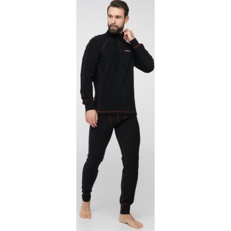 Термобелье Thermoline ZIP цвет Черный ткань Флис  (Размер: 56-58, Рост:2XL  )