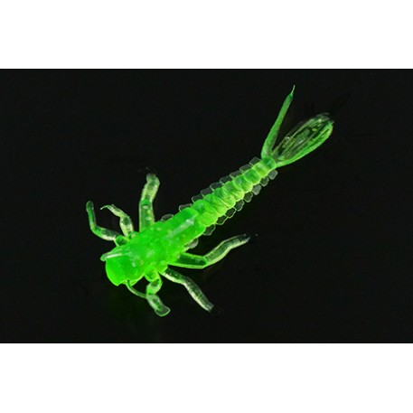 Мягкая приманка MicroKiller Поденка 30мм Зелёный Флюо