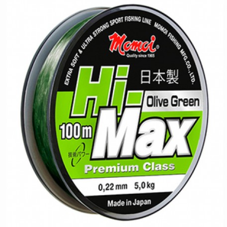 Леска Momoi Hi-Max Olive Green 0.14мм 2.1кг 30м зеленая