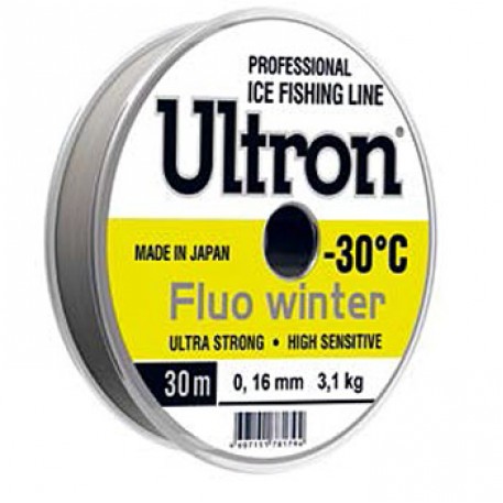 Леска Ultron Fluo Winter 0.10мм 1.3кг 30м флуоресцентная