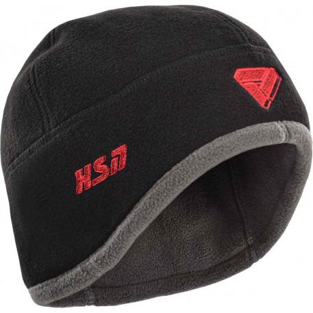 Шапка зимняя двухсторонняя «Winter HSN-380» ХСН (флис) (черный-серый) (вышивка красная) (58)