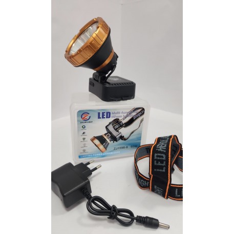 Фонарь лобный ZJ1598-8, 60W в пласт. футляре