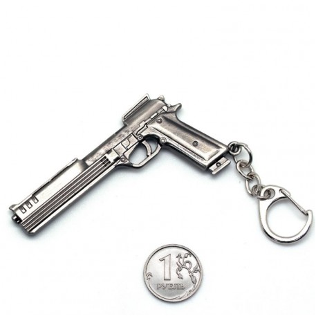 Брелок- макет "Пистолет Desert Eagle" (Silver Edition)
