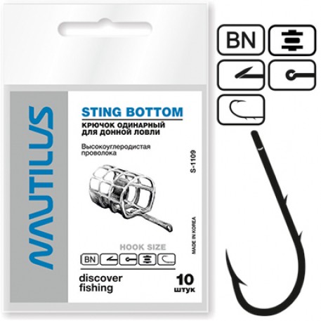 Крючок Nautilus Sting Bottom Fish S-1109BN №  1 1/10