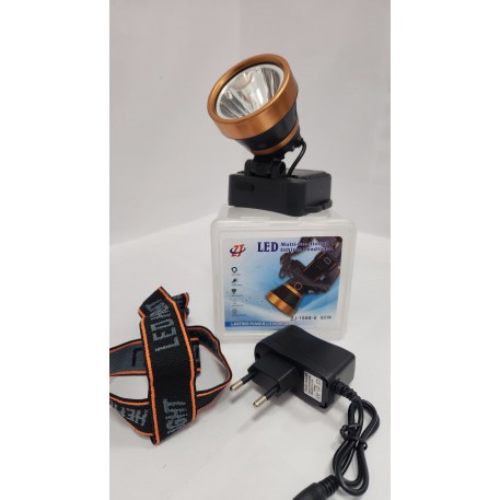 Фонарь лобный ZJ-1598-6 80W в пласт. футляре