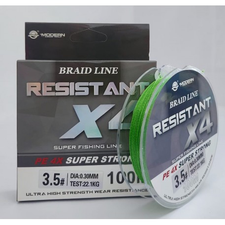 Плетенка Resistant Х4 (0,30 мм) (22,1 кг) (100 м)