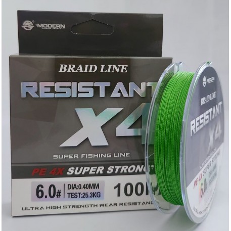 Плетенка Resistant Х4 (0,40 мм) (25,3 кг) (100 м)
